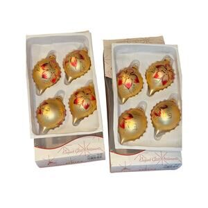 VTG 2005 Santas Workbench Elegant Glass Christmas Ornaments Hand Painted